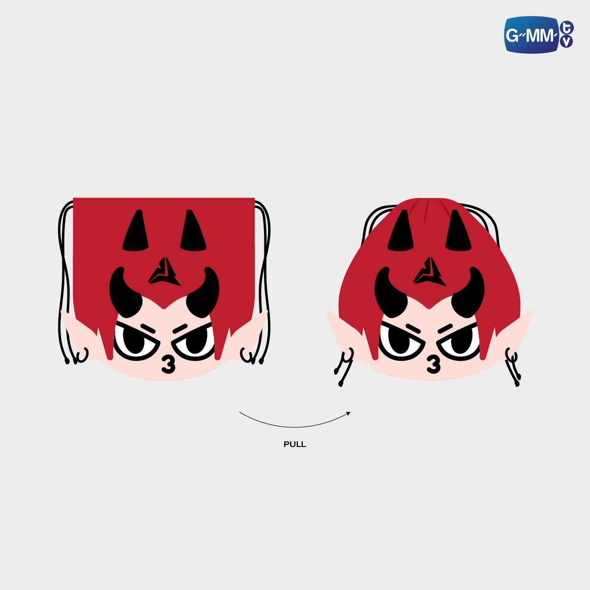 POPOS25-524 FANDOM CHARACTER DRAWSTRING POUCH DOMIIA