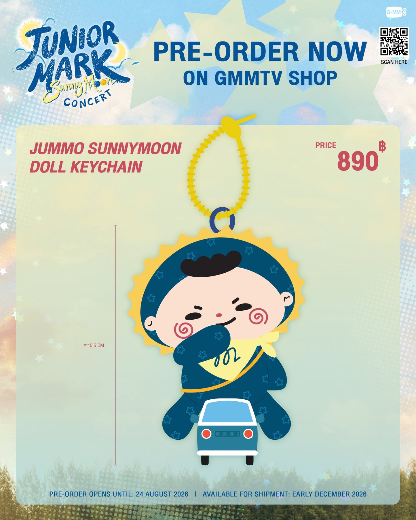 【PRE-ORDER】JUMMO SUNNYMOON DOLL KEYCHAIN