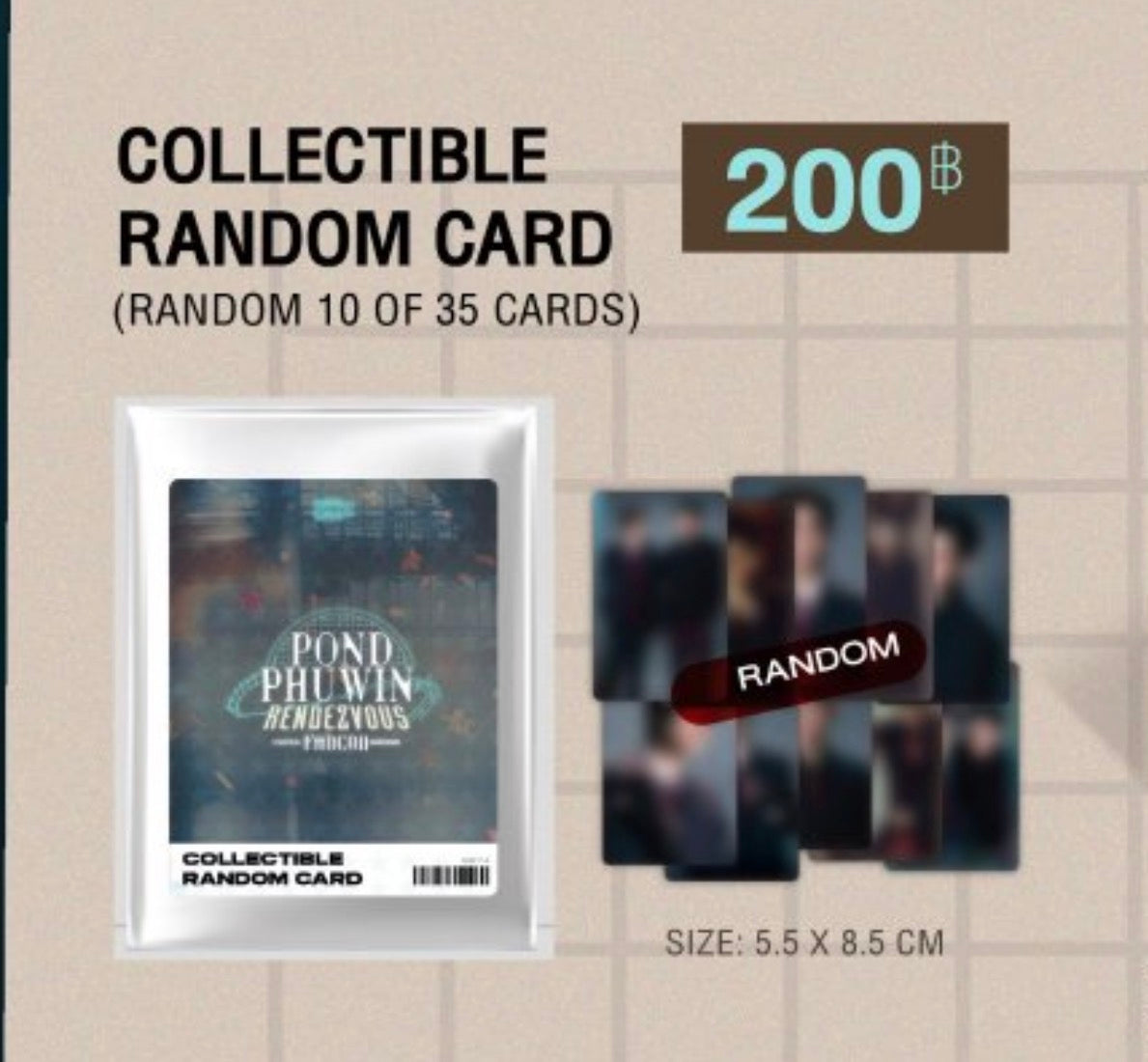 【POND PHUWIN RENDEZVOUS FANCON】COLLECTIBLE RANDOM CARD
