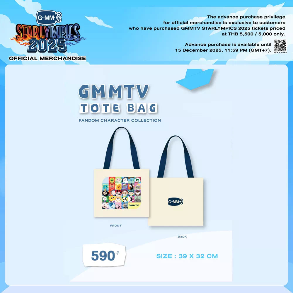 GMMTV STARLYMPIC 2025 FANDOM CHARACTER COLLECTION TOTE BAG