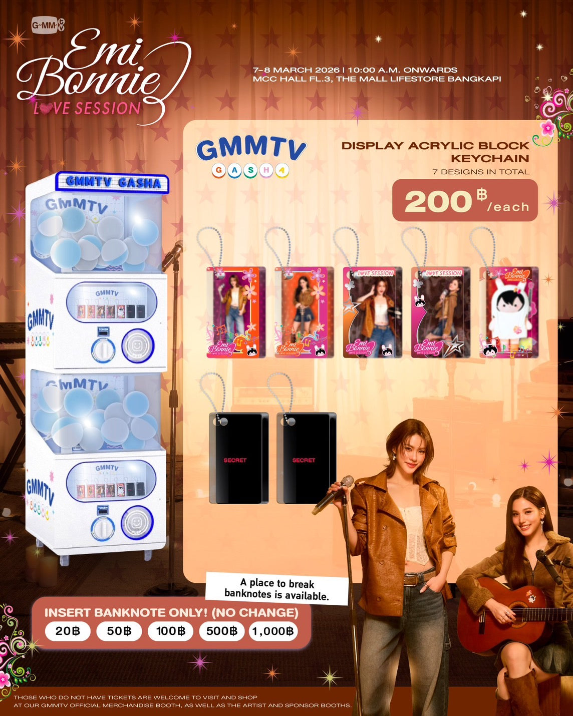 EMI BONNIE : LOVE SESSION DISPLAY ACRYLIC BLOCK KEYCHAIN GASHA