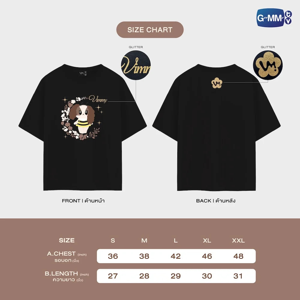 Vimmy THE OFFICIAL T-SHIRT | BLUSH BLOSSOM FAN FEST 2026 : MIDNIGHT BLOOM