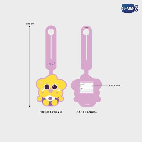 CERI GMMTV FANDOM CHARACTER RUBBER BAG TAG