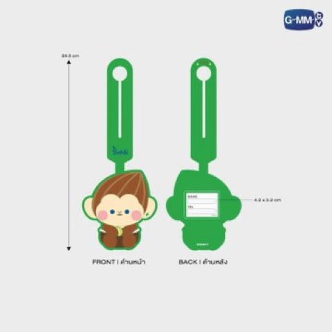 PONPON GMMTV FANDOM CHARACTER RUBBER BAG TAG