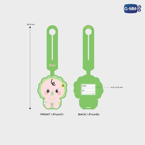 BABII GMMTV FANDOM CHARACTER RUBBER BAG TAG