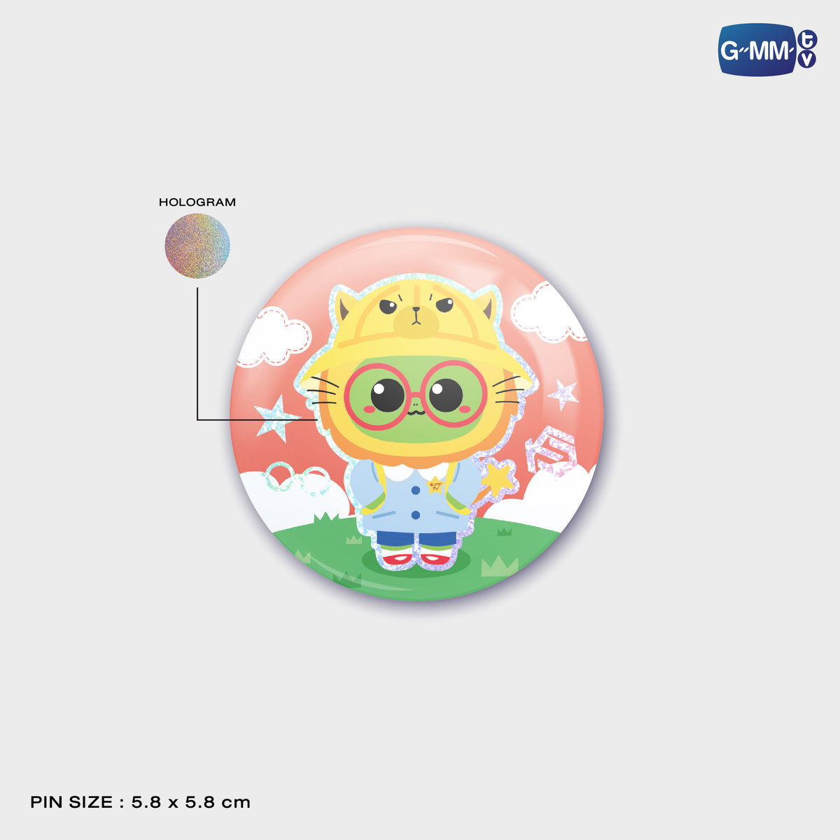 ON-0195 KING MAN HOLOGRAM PIN