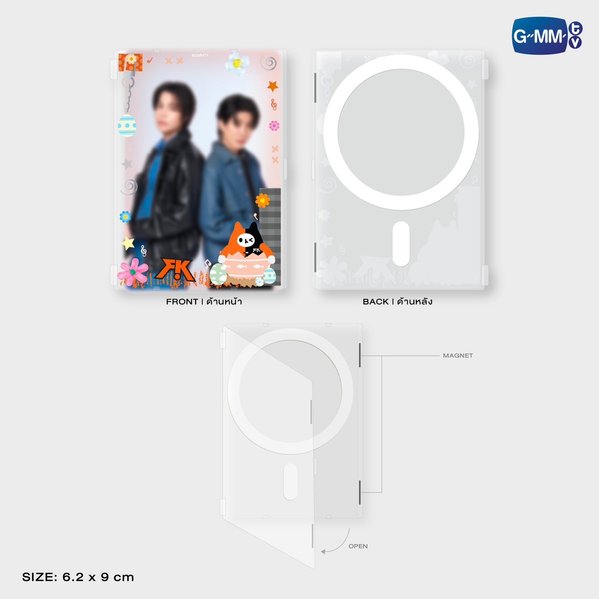 GUNMA26-196 YUZU MUMU MAGNETIC CARD HOLDER WITH PHOTOCARD