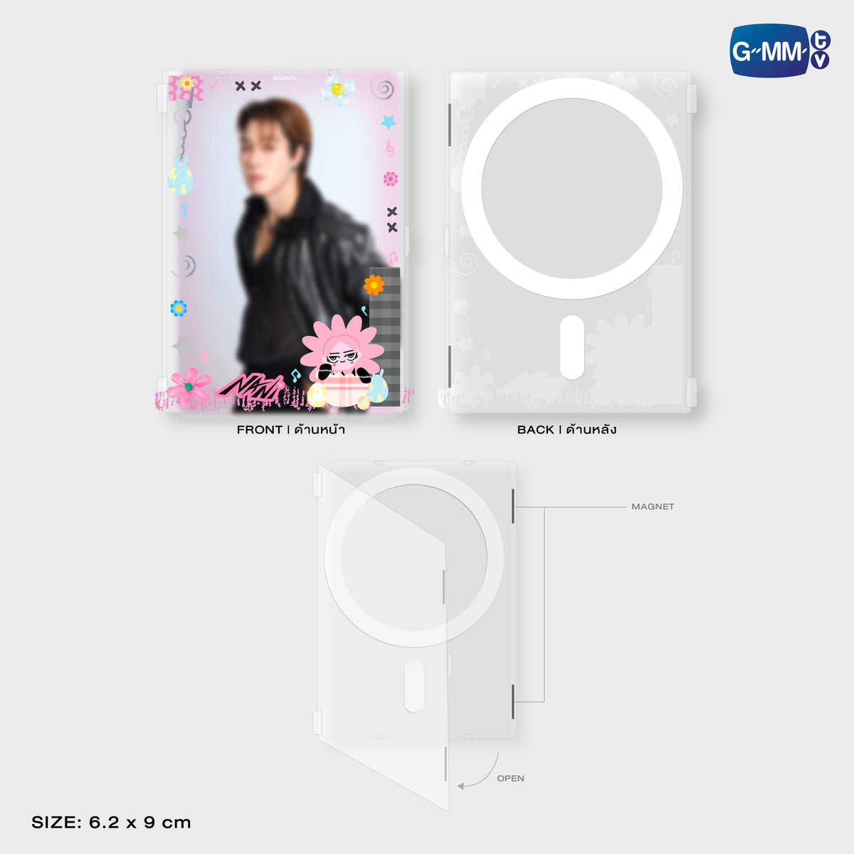 GUNMA26-212 NEONA MAGNETIC CARD HOLDER WITH PHOTOCARD