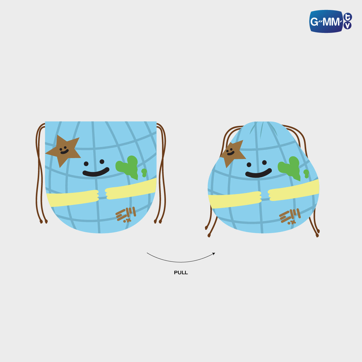 ON-0168 MR. SATURNWORLD DRAWSTRING POUCH