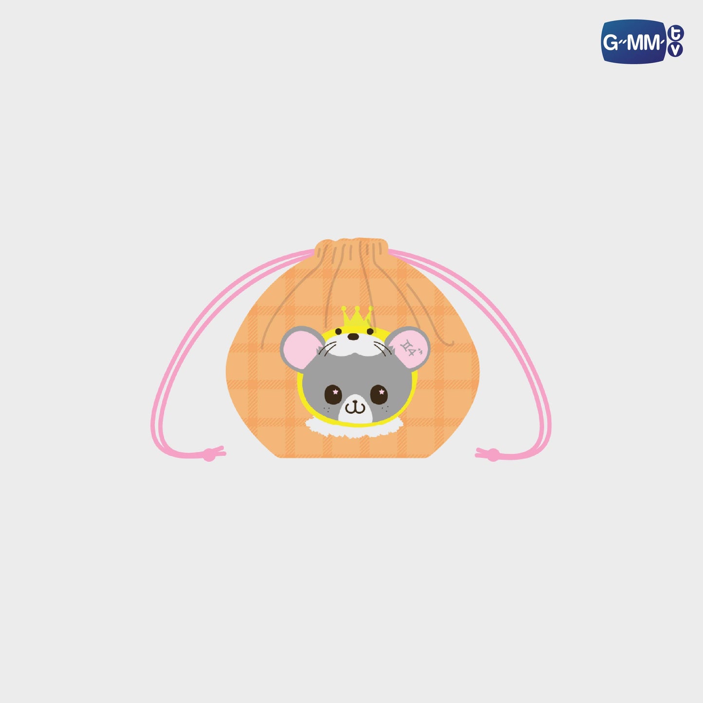 POPFK26-143 LOOK KHUNNOO CHARACTER DRAWSTRING BAG