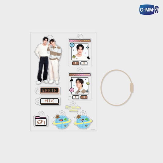 POPOS25-710 CUSTOMIZABLE ACRYLIC KEYCHAIN EARTHMIX