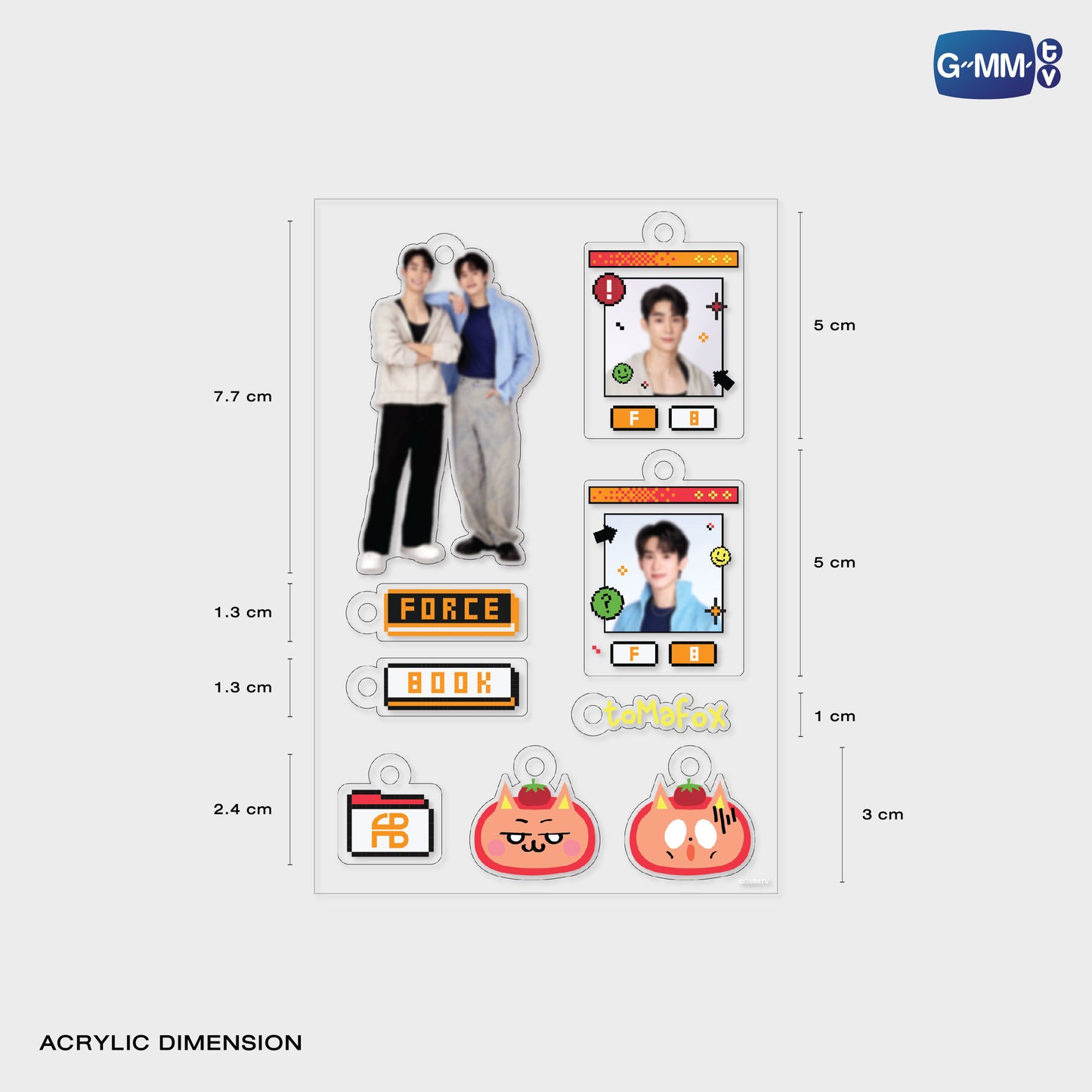 POPOS25-713 CUSTOMIZABLE ACRYLIC KEYCHAIN FORCEBOOK