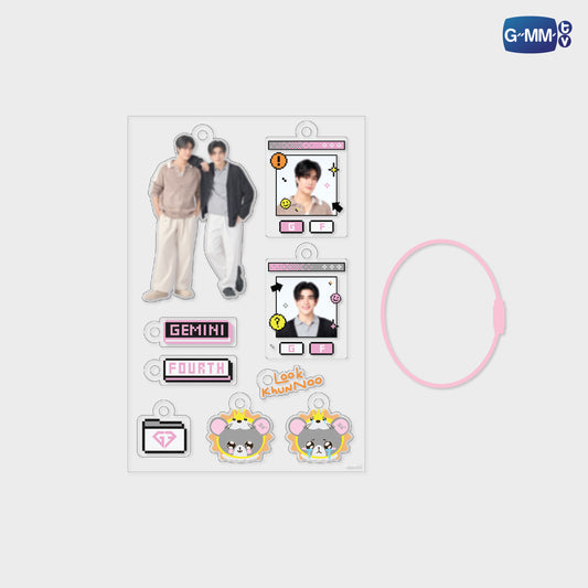 POPOS25-717 CUSTOMIZABLE ACRYLIC KEYCHAIN GEMINIFOURTH