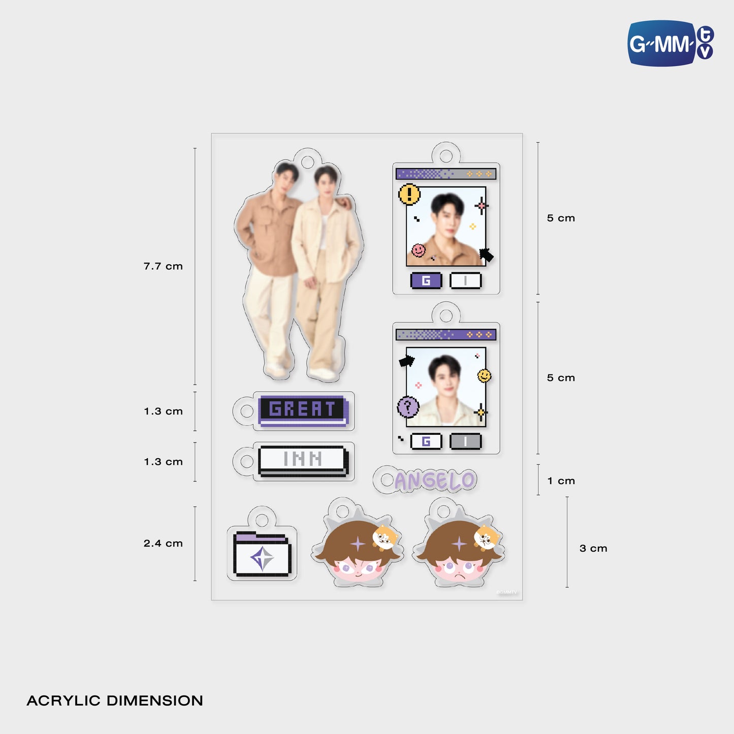 POPOS25-742 CUSTOMIZABLE ACRYLIC KEYCHAIN GREATINN