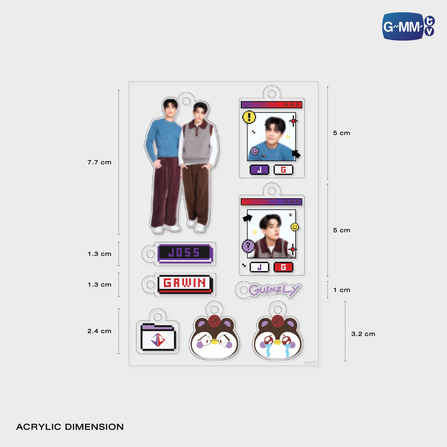POPOS25-723 CUSTOMIZABLE ACRYLIC KEYCHAIN JOSSGAWIN