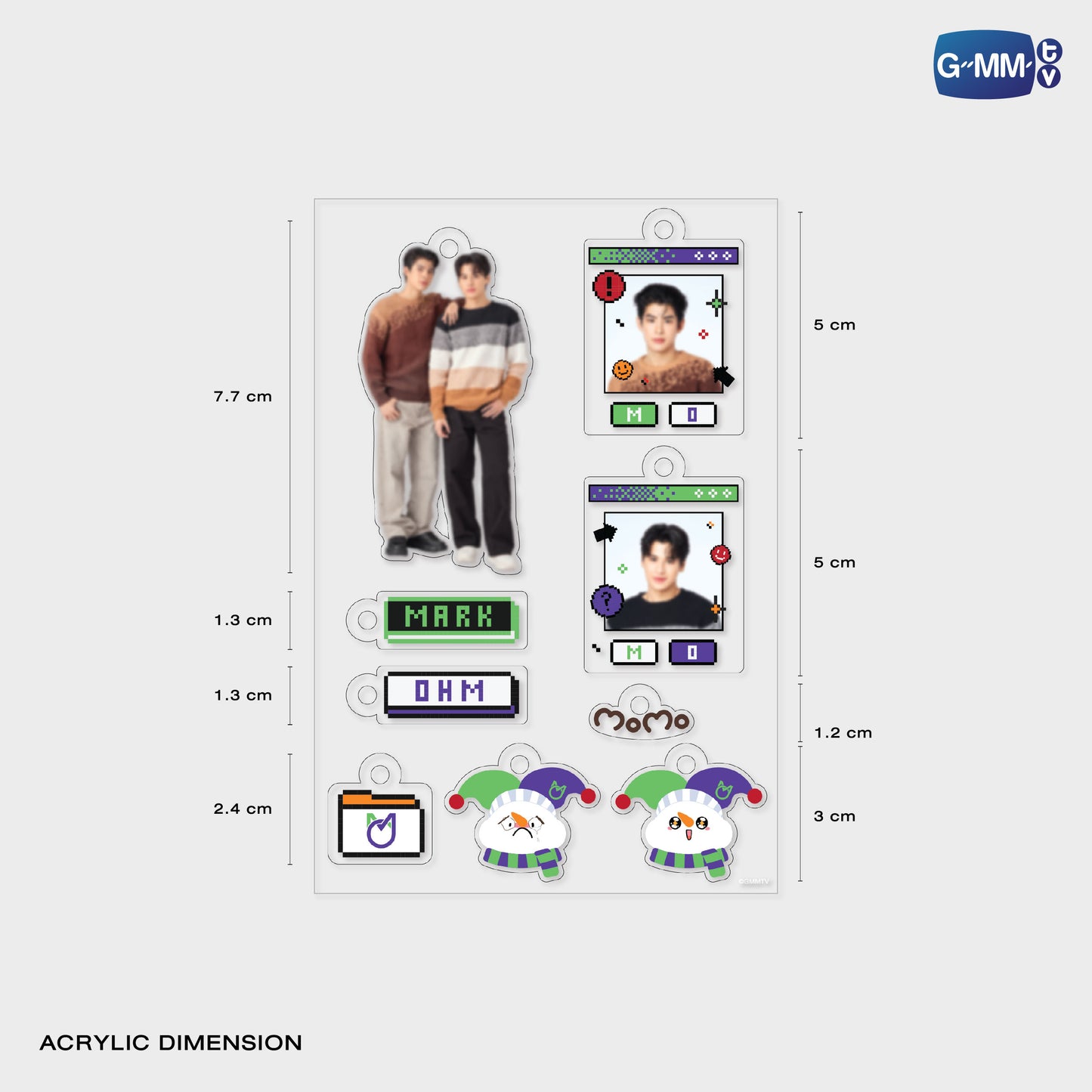 POPOS25-724 CUSTOMIZABLE ACRYLIC KEYCHAIN MARKOHM