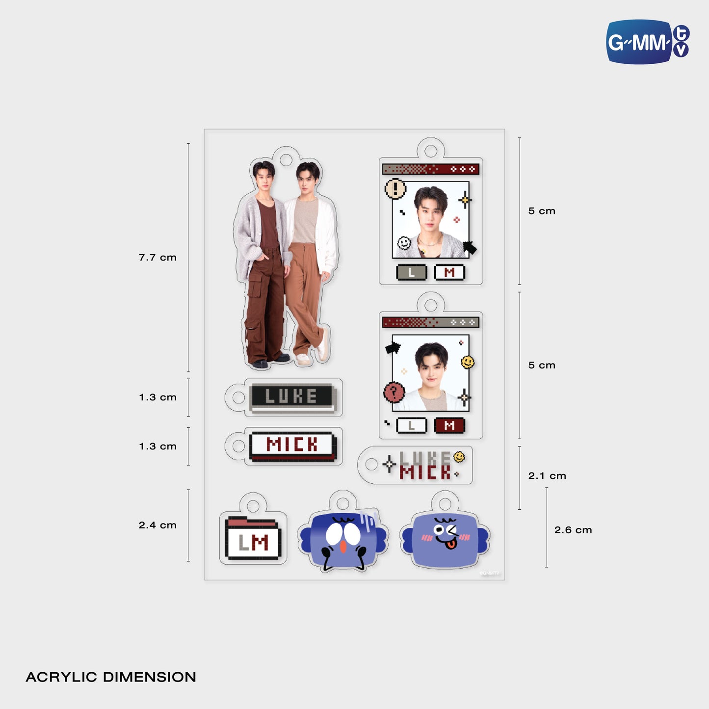 POPOS25-726 CUSTOMIZABLE ACRYLIC KEYCHAIN LUKEMICK