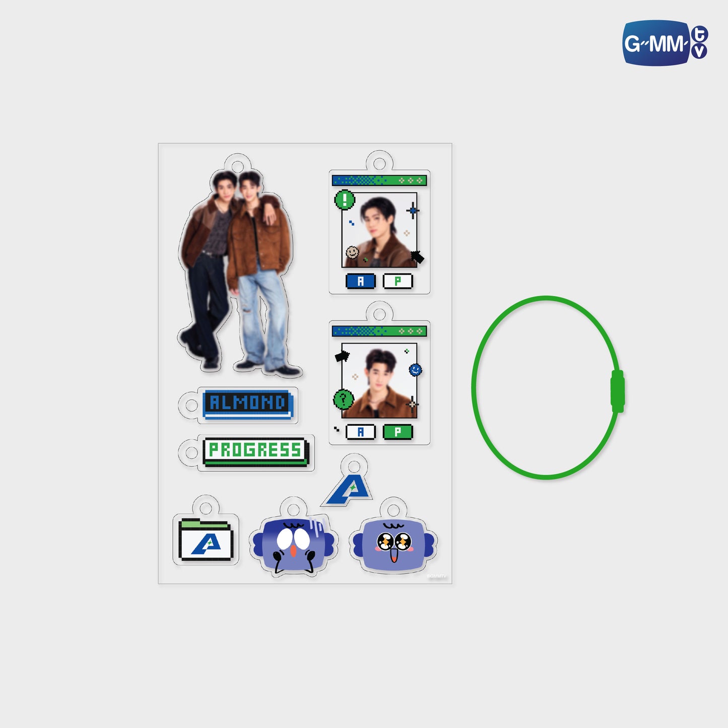 POPOS25-728 CUSTOMIZABLE ACRYLIC KEYCHAIN ALMONDPROGRESS