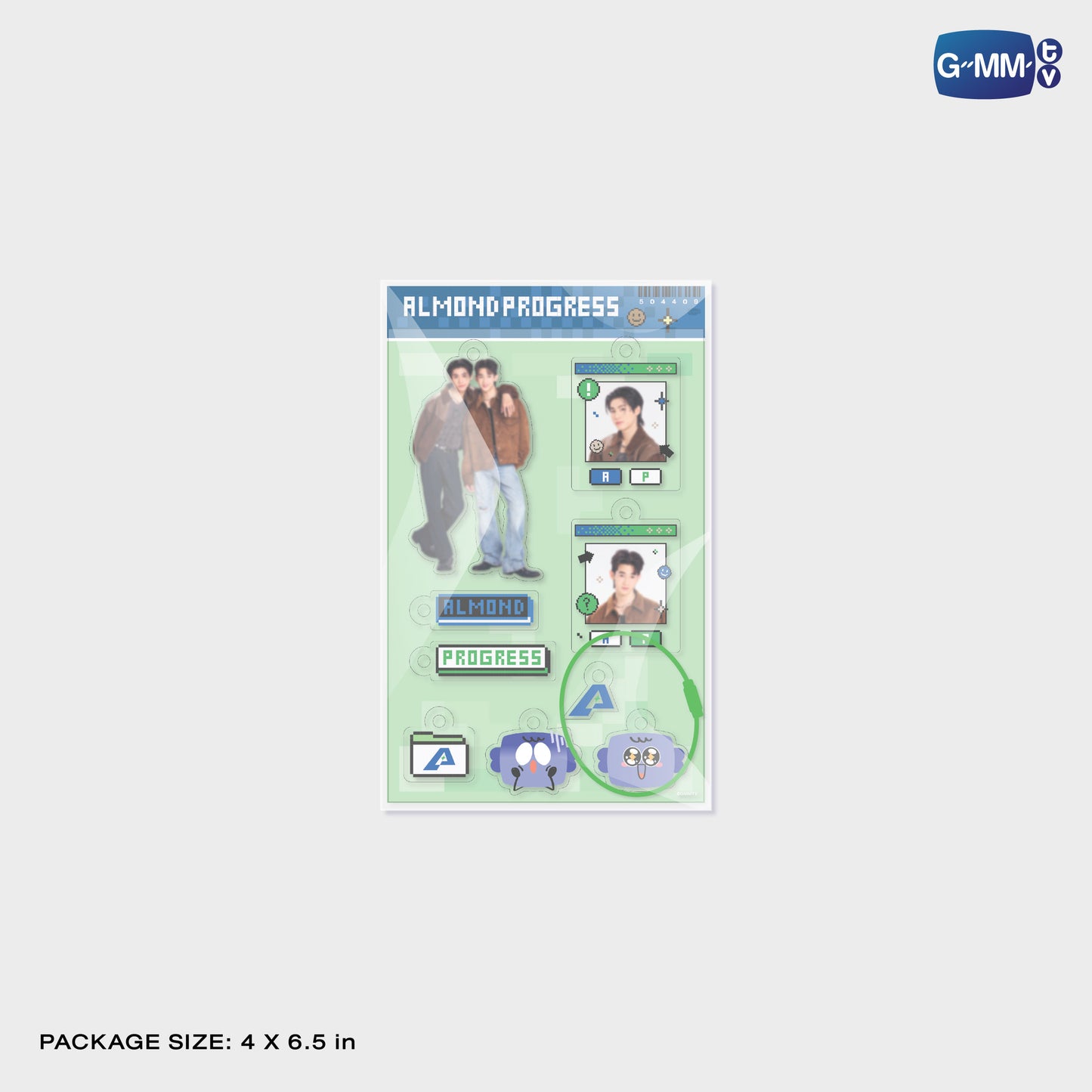 POPOS25-728 CUSTOMIZABLE ACRYLIC KEYCHAIN ALMONDPROGRESS