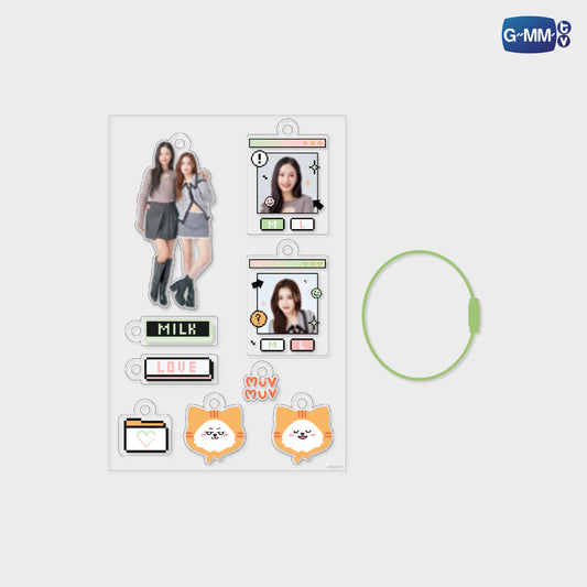 POPOS25-729 CUSTOMIZABLE ACRYLIC KEYCHAIN MILKLOVE