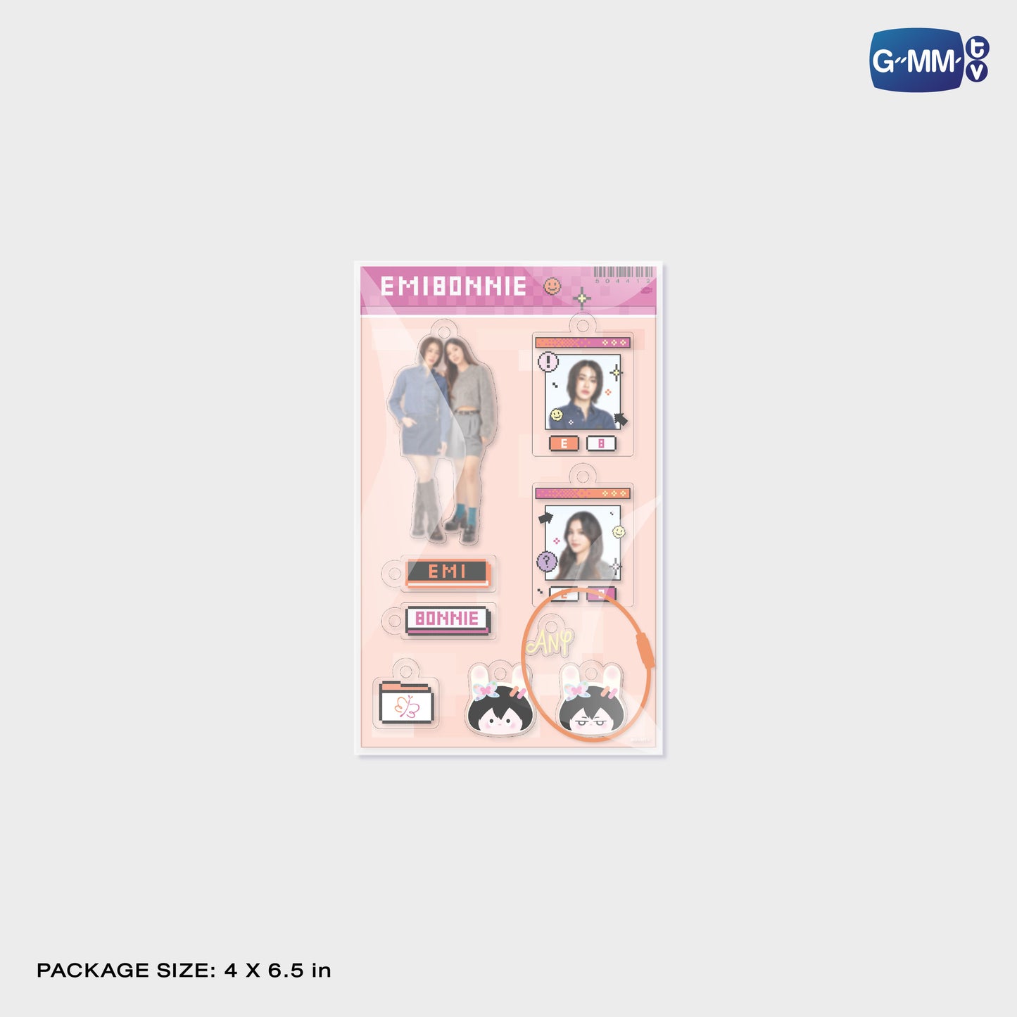 POPOS25-731 CUSTOMIZABLE ACRYLIC KEYCHAIN EMIBONNIE