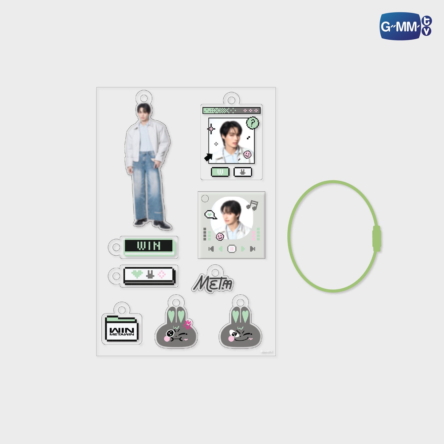 POPOS25-734 CUSTOMIZABLE ACRYLIC KEYCHAIN WIN