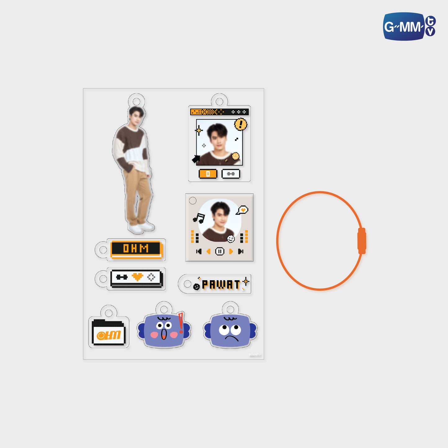 POPOS25-737 CUSTOMIZABLE ACRYLIC KEYCHAIN OHM