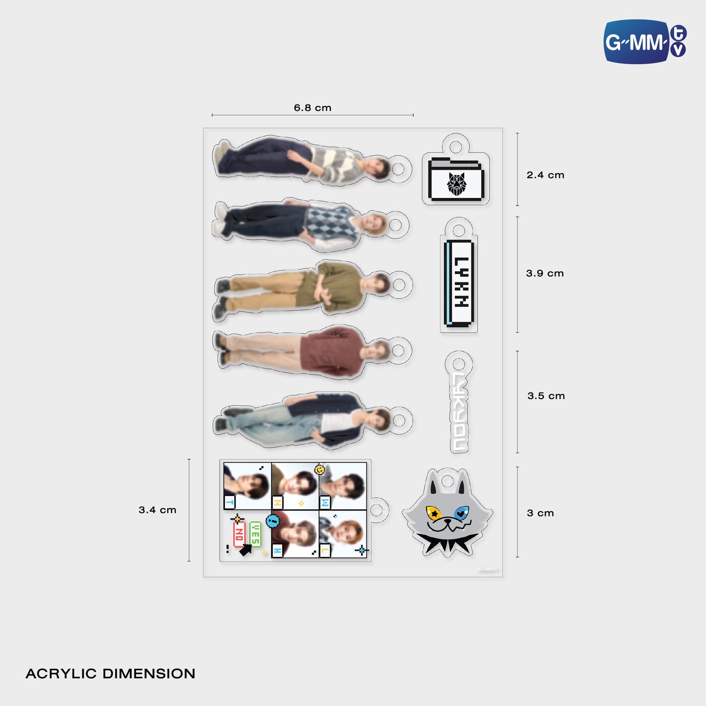 POPOS25-741 CUSTOMIZABLE ACRYLIC KEYCHAIN LYKN